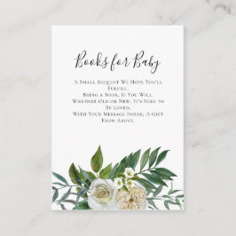 Emerald Greenery Books for Baby Card Begleitkarte