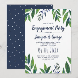 Emerald Greenery Engagement Party Einladung