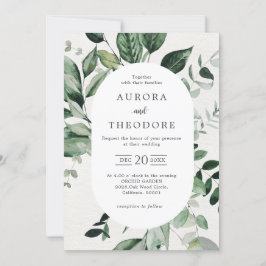 Emerald Greenery Eucalyptus Botanical Wedding Invi Einladung