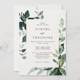 Emerald Greenery Eucalyptus Botanical Wedding Invi Einladung