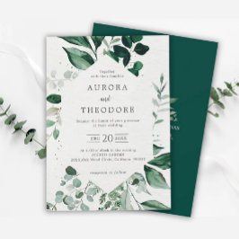 Emerald Greenery Eucalyptus Botanische Hochzeit Einladung