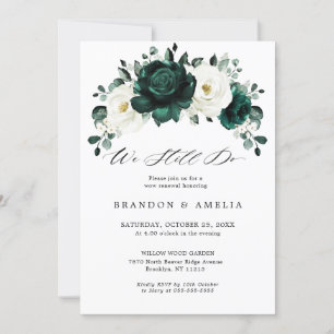 Emerald Greenery Eucalyptus White Rose Wir tun es  Einladung