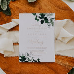 Emerald Greenery | Rose Gold Foil Wedding Folieneinladung<br><div class="desc">Diese smaragdgrüne Rose Goldfolie Hochzeitskarte ist perfekt für eine Hochzeit. Das elegante und dennoch rustikale Design besticht durch stimmungsvolle,  dunkelgrüne Blätter und Eukalyptus mit einem modernen böhmischen Waldgefühl. Mit luxuriösem Goldfolientext aus der Rose.</div>