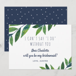 Emerald Greenery - Seien Sie meine Bridesmaid Einladung