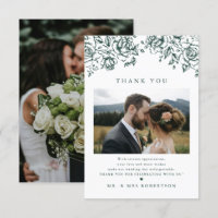 Emerald Greenery Vintag Botanical Simple Wedding
