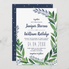 Emerald Greenery Wedding Einladung