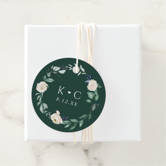 Emerald Greenery Wedding Elegant Geschenkanhänger (Beispiel)