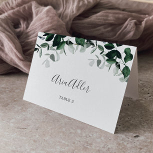 Emerald Greenery Wedding Platzkarte Tischnummer
