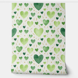 Emerald Grove & Gilded Hearts Tapete