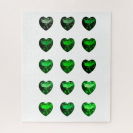 Emerald Heart form Green Gemstone Puzzle