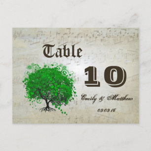 Emerald Heart Leaf Tree Numéro de table
