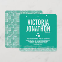 Emerald Heart Modern Floral Typografy Wedding