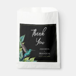 Emerald Hummingbird Tropical Blätter Wedding Geschenktütchen