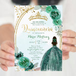 Emerald & Hunter Green Rose 1 Mis Quince Einladung<br><div class="desc">Emerald & Hunter Green Rose 1 Mis Quince Einladung Mis Quince Anos,  15. Geburtstag, </div>