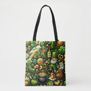 Emerald Isle Charm: Nahtloser St. Patrick's Day Pa Tasche