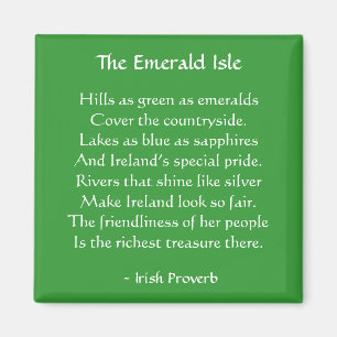 Emerald Isle Irish Proverb Magnet