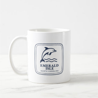 Emerald Isle North Carolina Delphin Küstenstrand Kaffeetasse