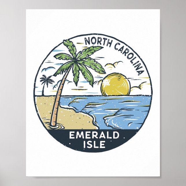 Emerald Isle North Carolina Vintag Poster (Vorne)