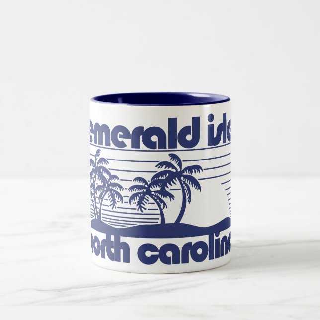 Emerald Isle, North Carolina Zweifarbige Tasse (Mittel)
