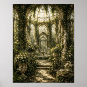 Emerald Ivy Conservatory Vintage Botanische Wand Poster