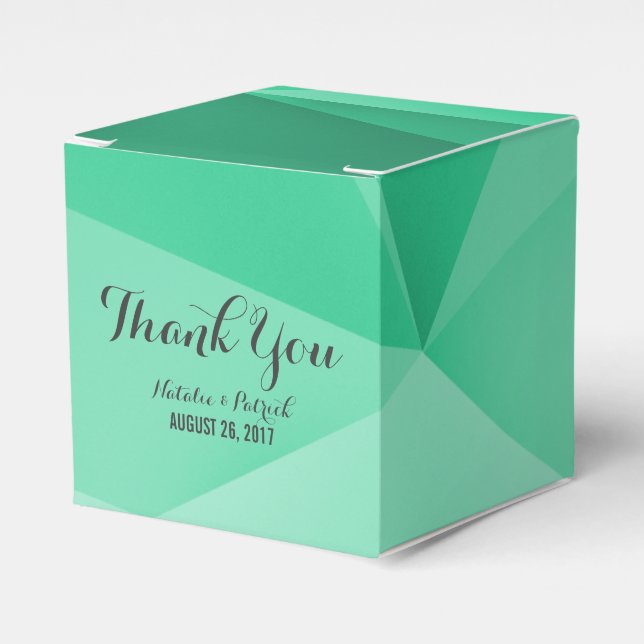 Emerald Jewel Tones Gastgeschenk Hochzeit Boxes Geschenkschachtel (Vorderseite)