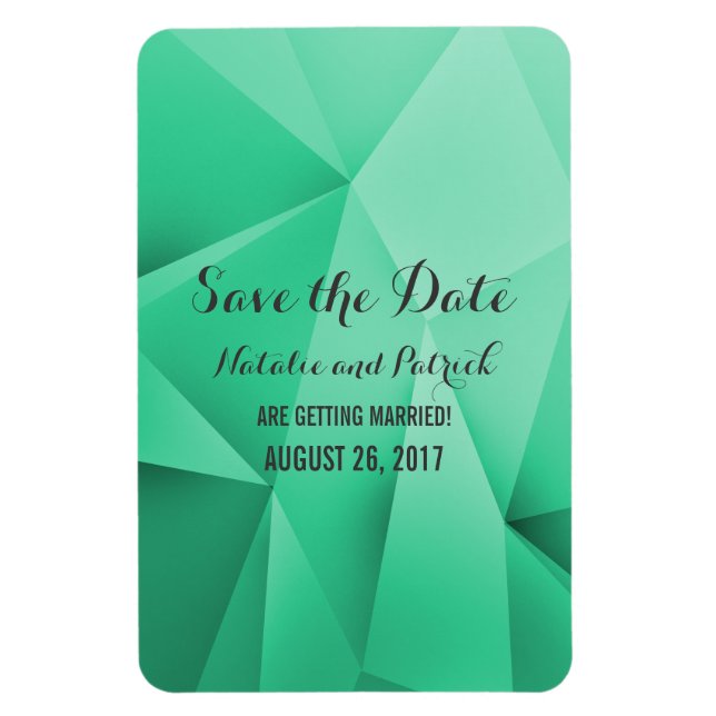 Emerald Jewel Tones Save the Date Flexi Magnet (Vertikal)