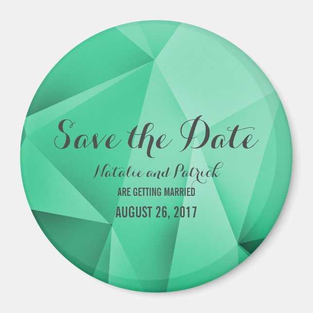 Emerald Jewel Tones Save the Date Magnet (Devant)