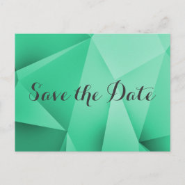 Emerald Jewel Tones Save the Date Postcard Ankündigungspostkarte