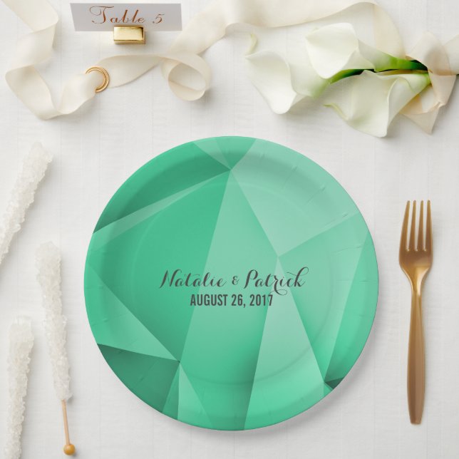 Emerald Jewel Tones Wedding Paper Teller (Hochzeit)