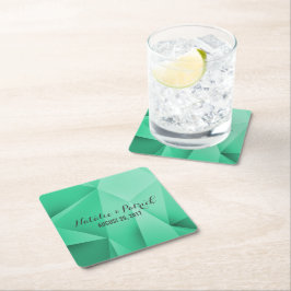 Emerald Jewel Tones Wedding Paper Untersetzer