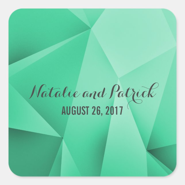 Emerald Jewel Tones Wedding Stickers (Vorderseite)