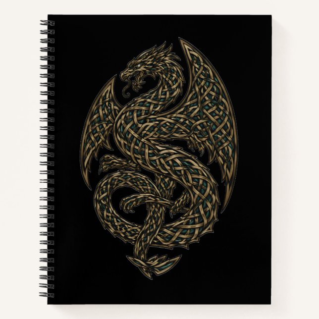 Emerald Knot Dragon  Notizbuch (Vorderseite)