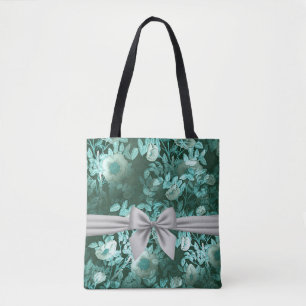 Emerald Lace White Bow Tasche