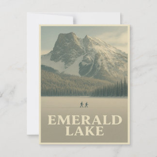 Emerald Lake Postcard - Winter Canadian Rockies Postkarte