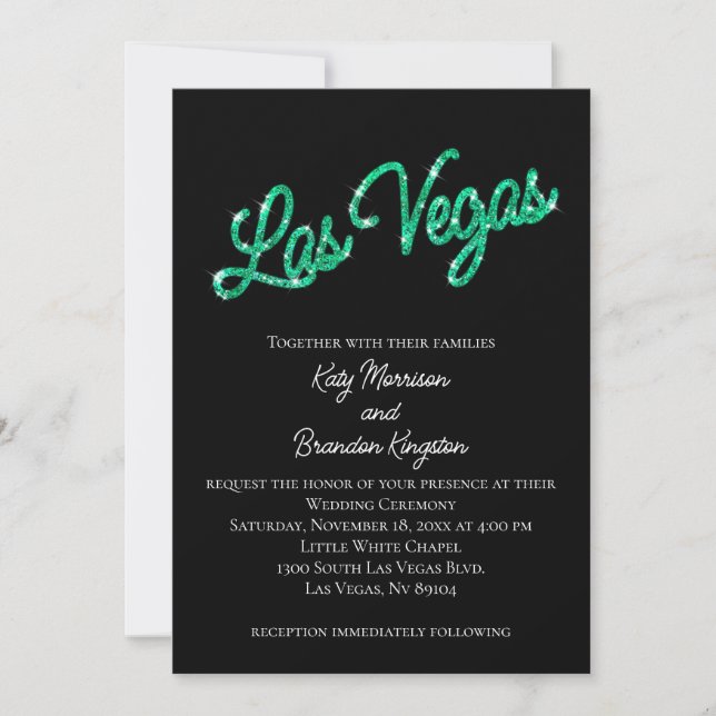 Emerald Las Vegas Faire-part de mariage (Devant)