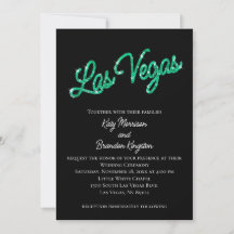 Emerald Las Vegas Glitzern Einladung zur Hochzeit