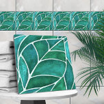 Emerald Leaf Watercolor Fliese<br><div class="desc">Emerald Leaf Watercolor</div>