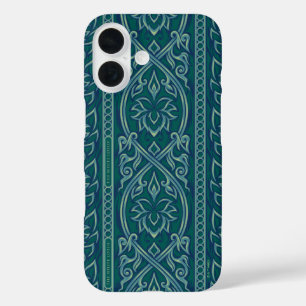 Emerald Lotus TapestPattern - The White Lotus iPhone 16 Hülle