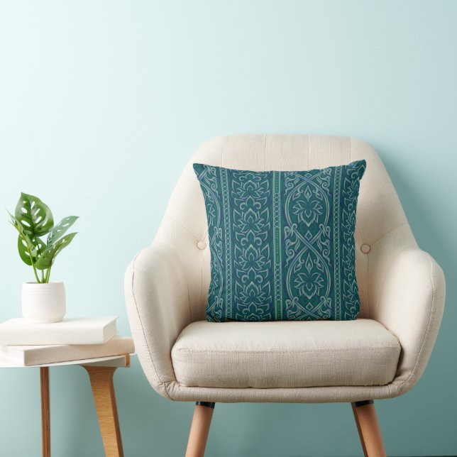 Emerald Lotus TapestPattern - The White Lotus Kissen (Stuhl )