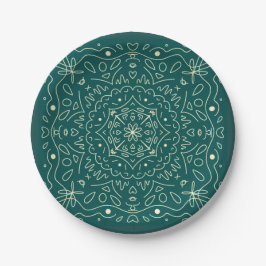 Emerald Mandala Paper-Teller Pappteller