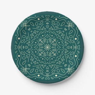 Emerald Mandala Paper-Teller Pappteller