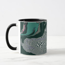 "Emerald Marble Flow" Tasse