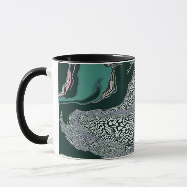 "Emerald Marble Flow" Tasse (Links)
