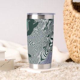 "Emerald Marble Flow" Thermobecher