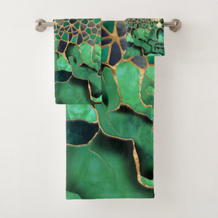 Emerald Marbre cellules art abstrait