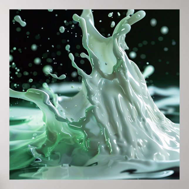 Emerald Milk Splash Art Poster (Vorne)
