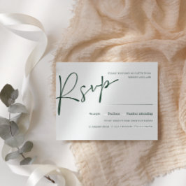 Emerald Modern Script MARIAGE RSVP REPAS CHOIX