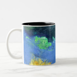 Emerald Ocean Seescape in Aquamarine Zweifarbige Tasse