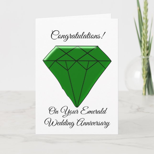 Emerald Personalisiert 55. Wedding Anniversary Car Karte (Vorderseite)