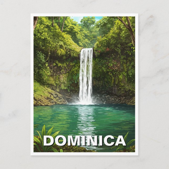 Emerald Pool Dominica Postkarte (Vorderseite)
